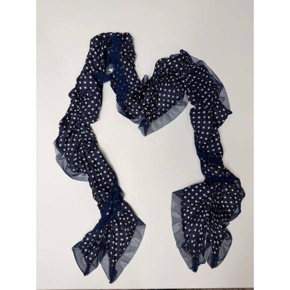 LAUREN Ralph Lauren Accessories - Y2K LAUREN Ralph Lauren Navy White Polka Dot Scarf